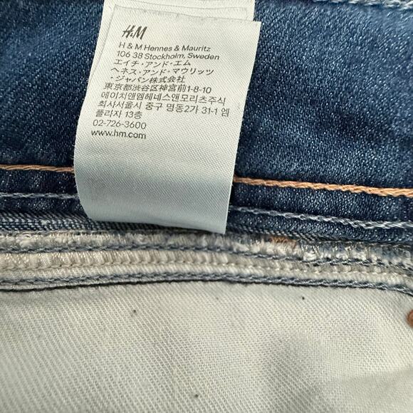 H&M Y2K Harem Style Denim Jeans Women's Size 27 Skinny Leg Low Rise - Picture 7 of 9